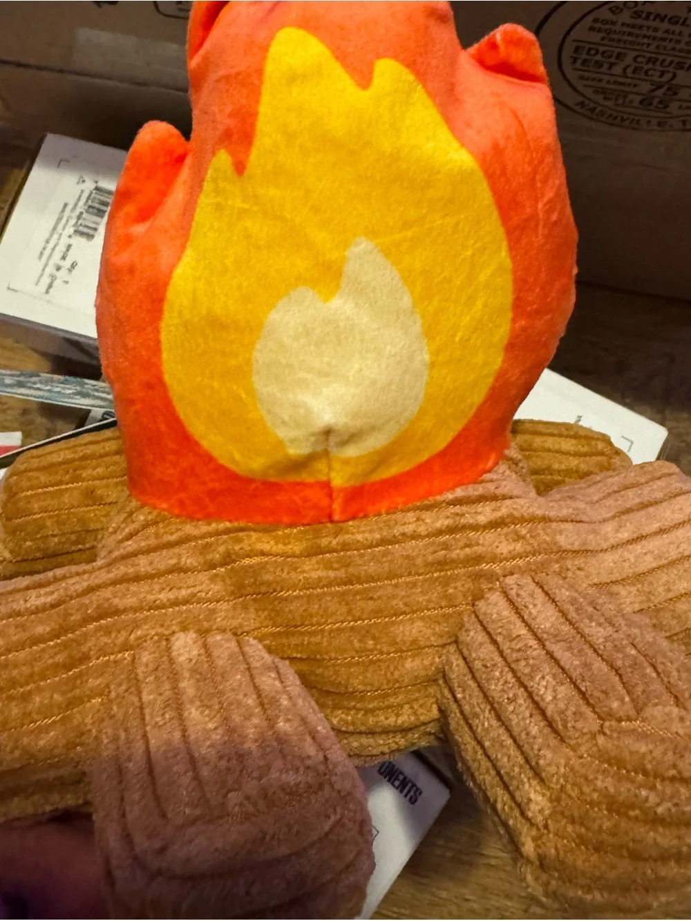 Bark Box Campfire Plush Dog Toy NEW M-L flame, fire